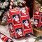 Vintage Christmas Santa Wrapping Paper Roll - 17 Inch X 33 Feet - Reversible Red Festive Season's Greetings Santa Holiday Christmas Gift Wrap Thick Paper for Christmas, Birthday, New Year